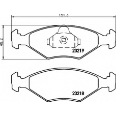 8DB 355 008-381 HELLA Комплект тормозных колодок, дисковый тормоз