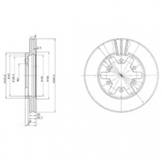 BG2457 DELPHI Тормозной диск