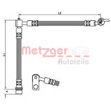 4110104 METZGER Тормозной шланг