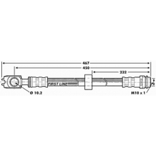 FBH6631 FIRST LINE Тормозной шланг