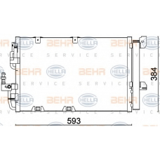 8FC 351 301-224 HELLA Конденсатор, кондиционер