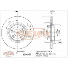 BD-4051 FREMAX Тормозной диск