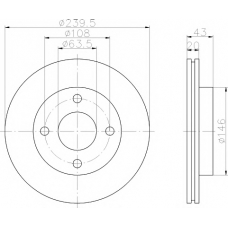 MDC579 MINTEX Тормозной диск