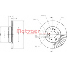 6110249 METZGER Тормозной диск