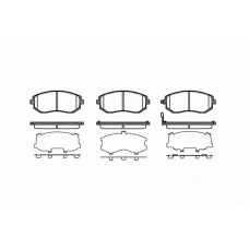 0951.11 REMSA Комплект тормозных колодок, дисковый тормоз