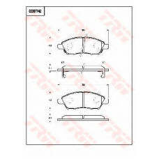 GDB7742 TRW Комплект тормозных колодок, дисковый тормоз