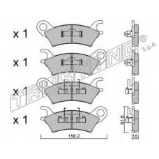 485.0 TRUSTING Комплект тормозных колодок, дисковый тормоз