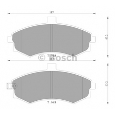 0 986 AB3 050 BOSCH Комплект тормозных колодок, дисковый тормоз