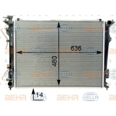 8MK 376 763-731 HELLA Радиатор, охлаждение двигателя