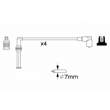 0 986 356 708 BOSCH Комплект проводов зажигания