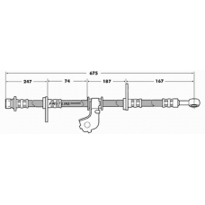 FBH7380 FIRST LINE Тормозной шланг