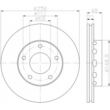 8DD 355 115-181 HELLA PAGID Тормозной диск