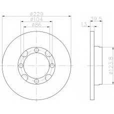 52204 PAGID Тормозной диск