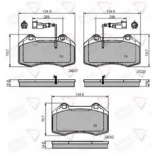 ADB11703 COMLINE Комплект тормозных колодок, дисковый тормоз