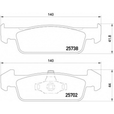 P 68 060 BREMBO Комплект тормозных колодок, дисковый тормоз