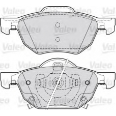 598824 VALEO Комплект тормозных колодок, дисковый тормоз