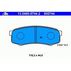 13.0460-5744.2 ATE Комплект тормозных колодок, дисковый тормоз