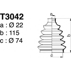 T3042 DEPA Комплект пылника, приводной вал