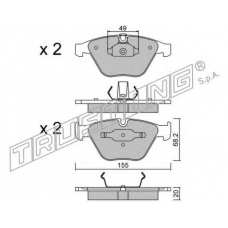 574.0 TRUSTING Комплект тормозных колодок, дисковый тормоз