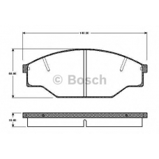 0 986 TB2 224 BOSCH Комплект тормозных колодок, дисковый тормоз