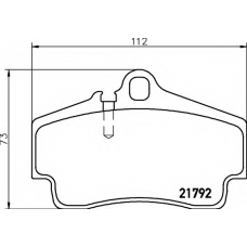 8DB 355 018-481 HELLA Комплект тормозных колодок, дисковый тормоз