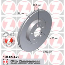 100.1234.20 ZIMMERMANN Тормозной диск