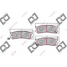 BP1671 DJ PARTS Комплект тормозных колодок, дисковый тормоз