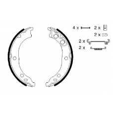 0 986 487 712 BOSCH Комплект тормозных колодок, стояночная тормозная с