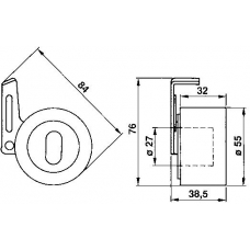 VKM 73004 SKF Натяжной ролик, ремень грм