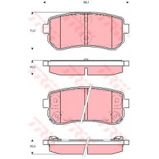 GDB3451 TRW Комплект тормозных колодок, дисковый тормоз