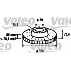 186884 VALEO Тормозной диск