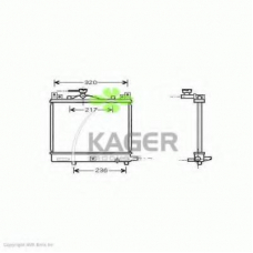 31-1062 KAGER Радиатор, охлаждение двигателя