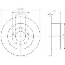 8DD 355 108-961 HELLA Тормозной диск