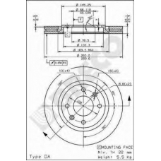 BS 8268 BRECO Тормозной диск