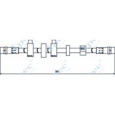 HOS4104 APEC Тормозной шланг