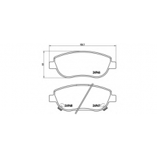 P 83 115 BREMBO Комплект тормозных колодок, дисковый тормоз