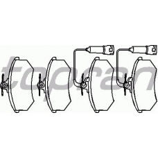 104 417 TOPRAN Комплект тормозных колодок, дисковый тормоз