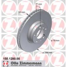 150.1280.00 ZIMMERMANN Тормозной диск