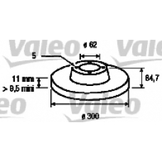 186894 VALEO Тормозной диск