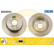 6045004 GIRLING Тормозной диск