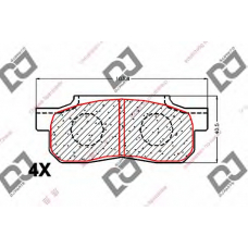 BP1737 DJ PARTS Комплект тормозных колодок, дисковый тормоз