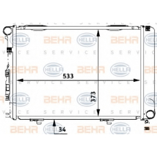 8MK 376 710-654 HELLA Радиатор, охлаждение двигателя