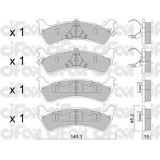 822-684-0 CIFAM Комплект тормозных колодок, дисковый тормоз