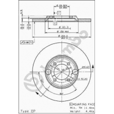 08.2557.40 BREMBO Тормозной диск