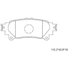 KD2504 ASIMCO Комплект тормозных колодок, дисковый тормоз