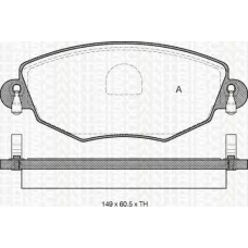 8110 16005 TRIDON Brake pads - front