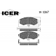 181267 ICER Комплект тормозных колодок, дисковый тормоз