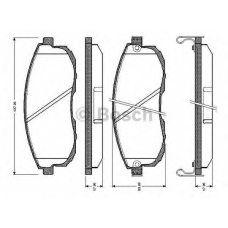 0 986 TB2 161 BOSCH Комплект тормозных колодок, дисковый тормоз