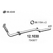 12.1030 ASSO Труба выхлопного газа