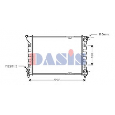 043880N AKS DASIS Радиатор, охлаждение двигателя